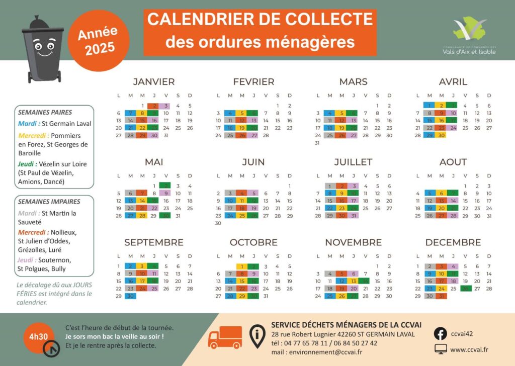 Calendrier collecte OM 2025 Bdef Recto Page